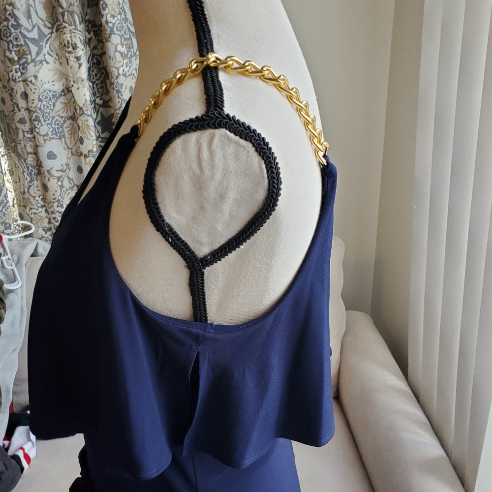 Michael Kors Chain Embellished Popover Maxi Dress - Picture 10 of 13